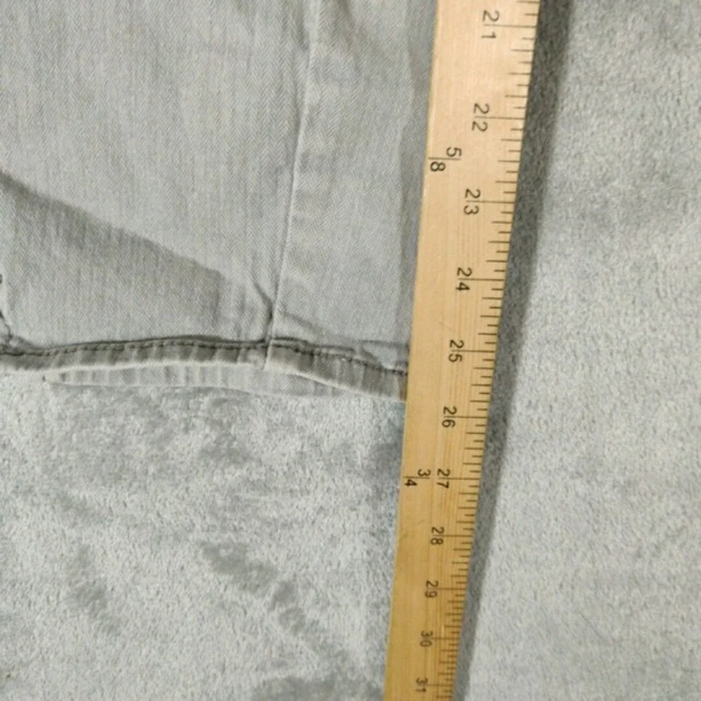 Free People Jeans Womens 30 X 26 Gray Distressed Straight Bikercore‎